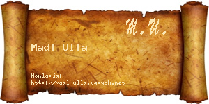 Madl Ulla névjegykártya